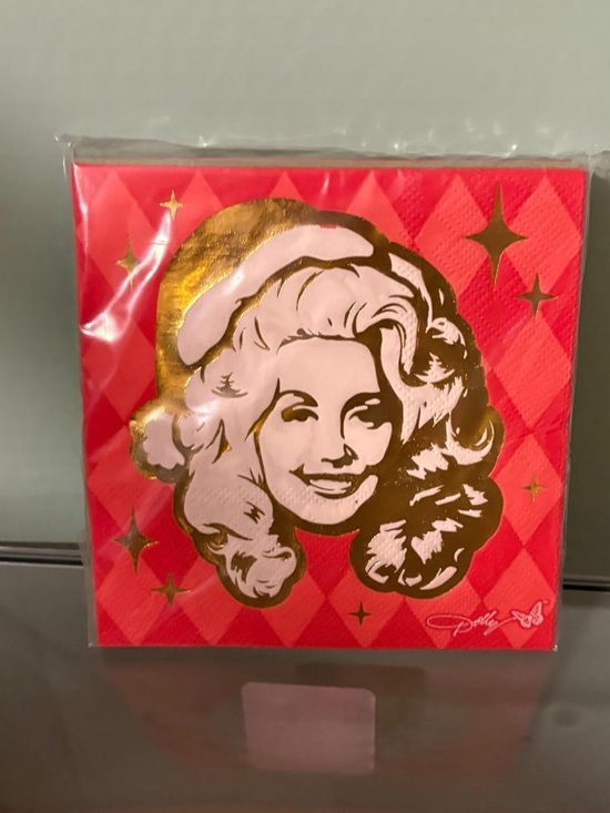 Other - 2) packs Dolly Parton Party Holiday Santa Napkins